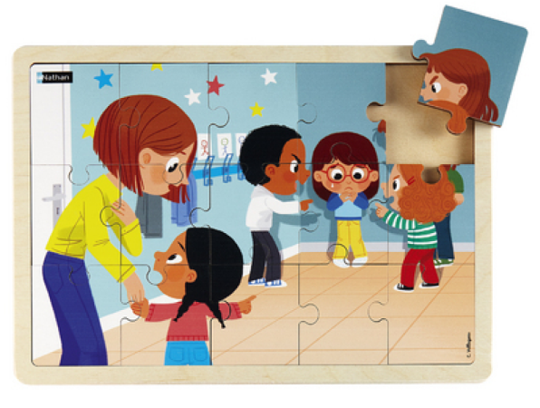 Puzzle en bois - Le harcèlement - 15 pièces