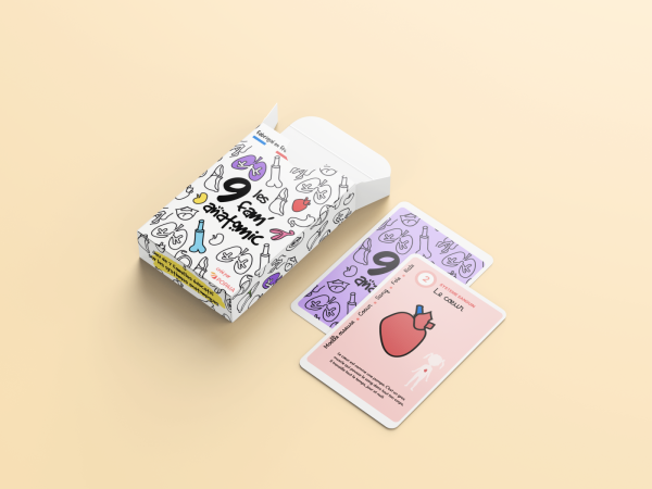 Jeu de cartes sur l'anatomie et le corps - EVARS primaire et collège